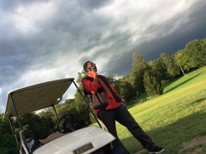 Reporter golf cart